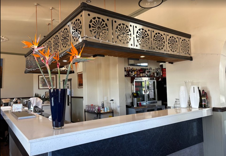 Completed custom suspended bar canopy at Club Hotel Southern Cross