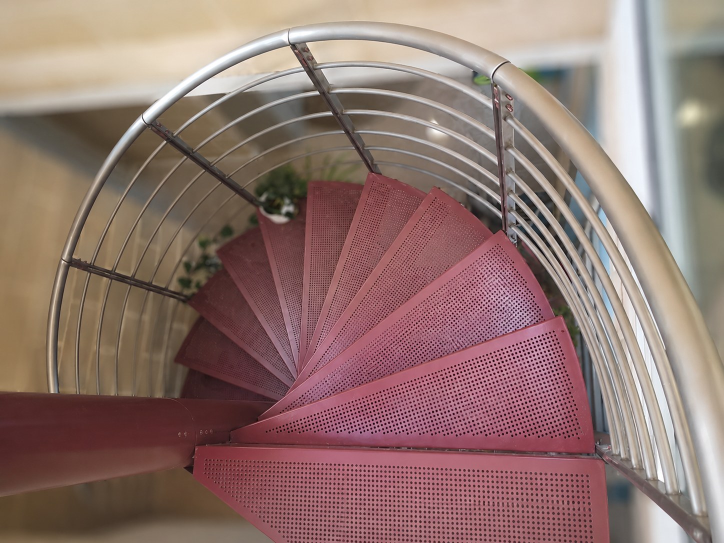 Custom steel spiral staircase at a private residence in Fremantle